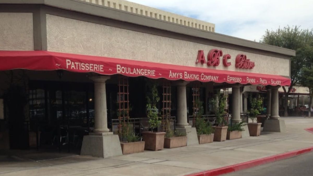 Photo of the front of the Amy's Baking Company Building, circa 2013