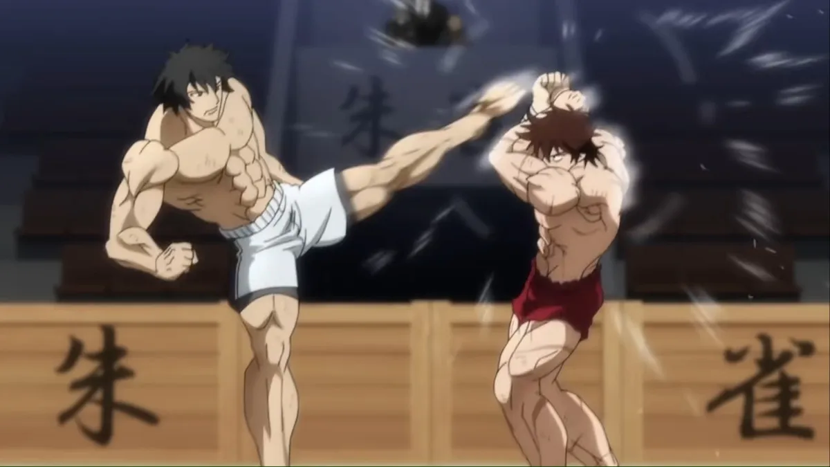 Ashura fighting Baki in Baki Hanma Vs Kengan Ashura 