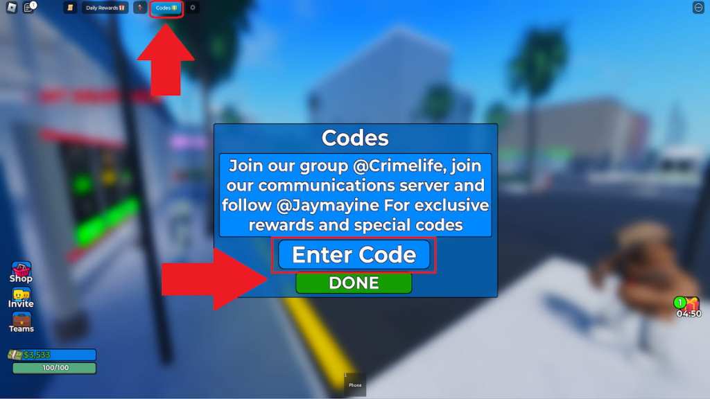Roblox Cali Shootout How to redeem codes