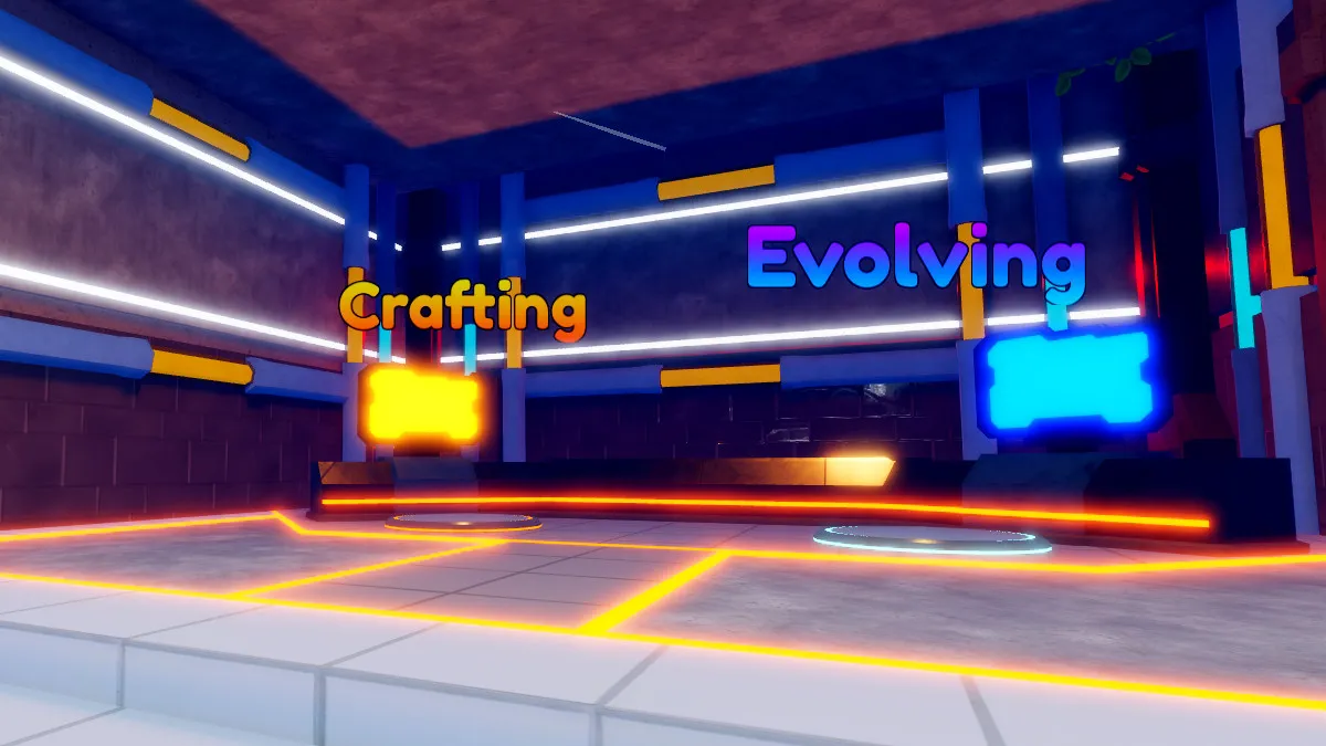 The crafting page in Anime Defenders in Roblox.