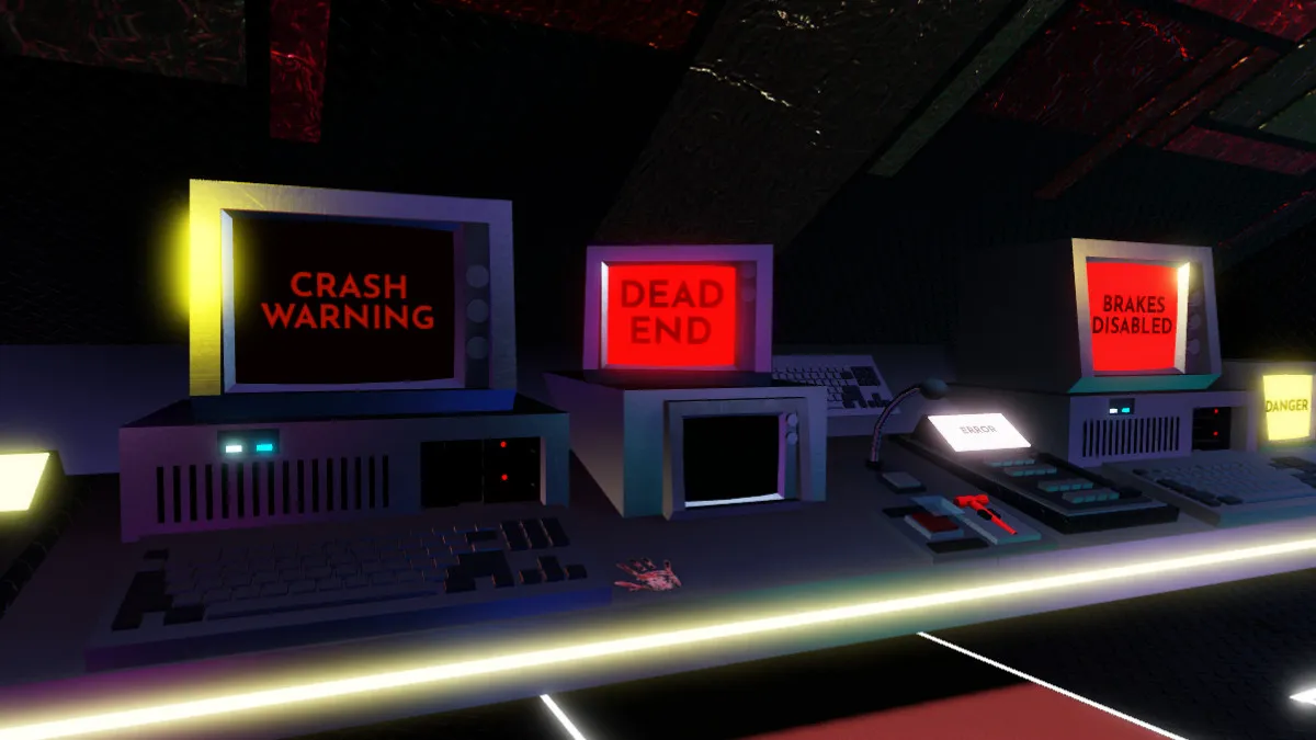 A screenshot showcasing Chapter 1 of Terminal Escape Room in Roblox