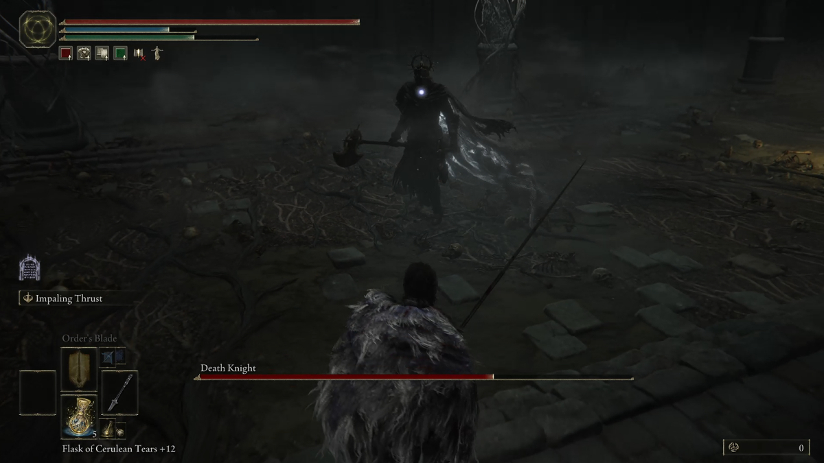 The Death Knight boss fight in Elden Ring: Shadow of the Erdtree.