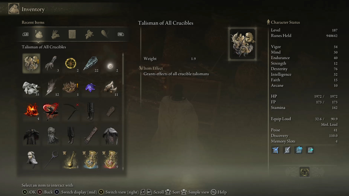 How To Get Talisman Of All Crucibles In Elden Ring Shadow Of The Erdtree   Elden Ring Talisman Of All Crucibles Stats 