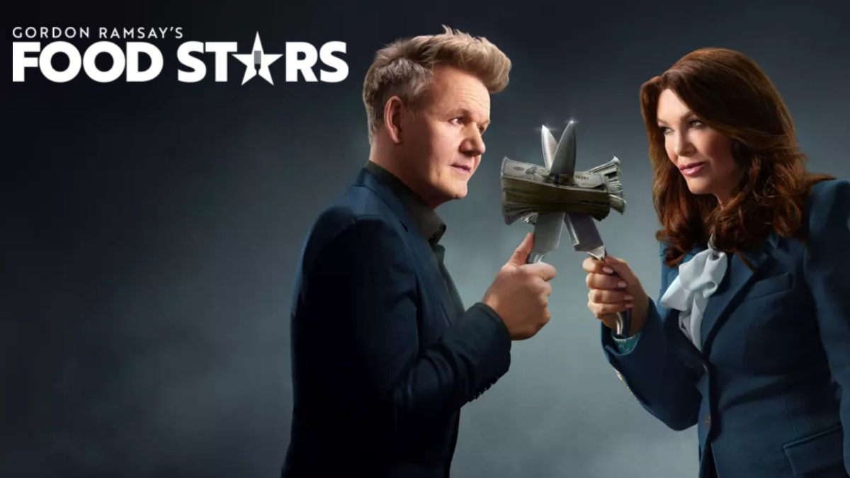 Promo image for Food Stars, featuring Gordon Ramsay and Lisa Vanderpump