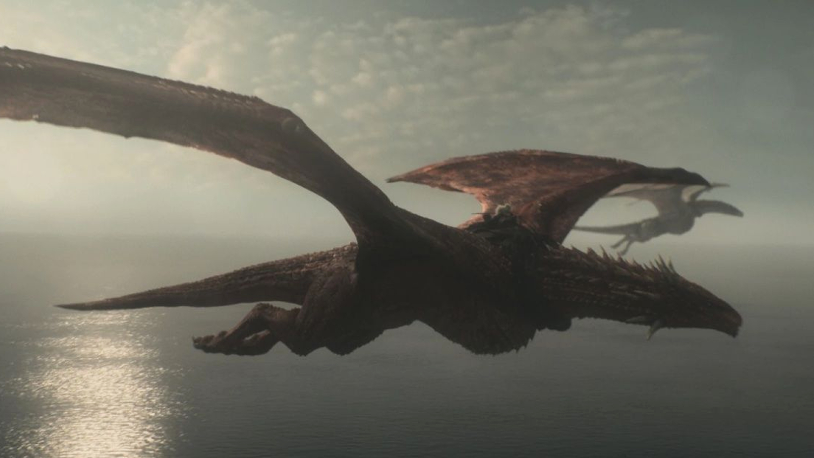 Dragons flying side-by-side in House of the Dragon Season 2