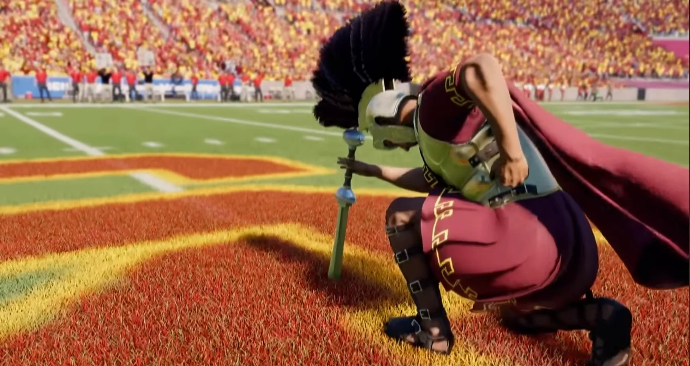 USC's Sword Plunge in College Football 25.