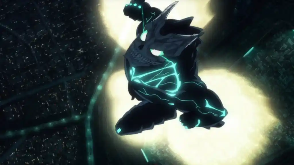 A screenshot from Kaiju No. 8 Episode 10