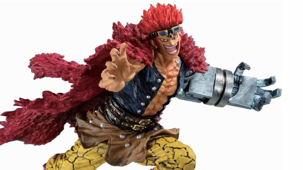 A statue of Captain Eustass Kid from One Piece