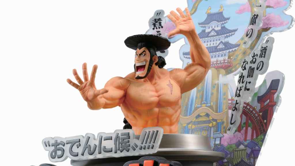 A statue of Kozuki Oden from the Wano Country arc of One Piece