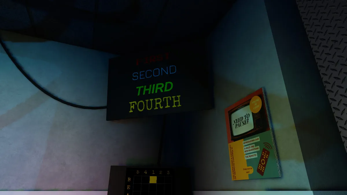 A screenshot showcasing Chapter 2 of Terminal Escape Room in Roblox