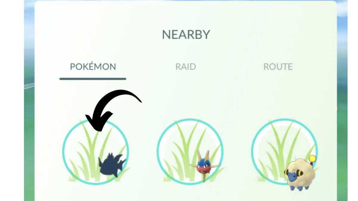 Pokemon GO Nearby Radar with Pokemon Silhouette