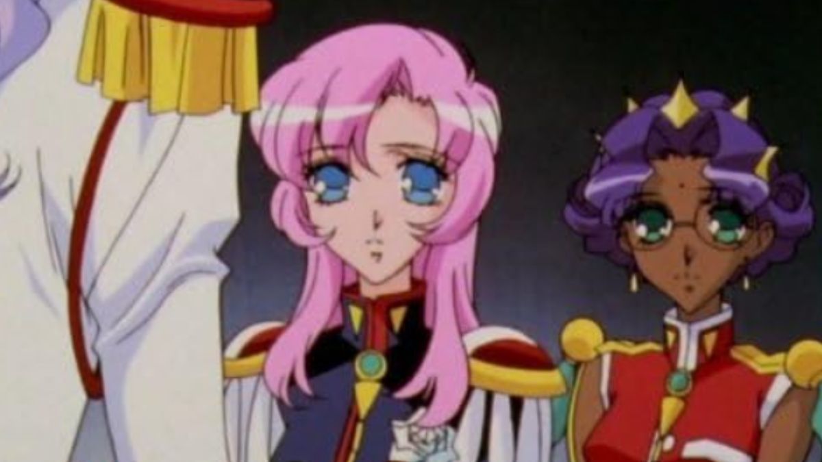 Screenshot from the anime Revolutionary Girl Utena, showing Utena looking concerned