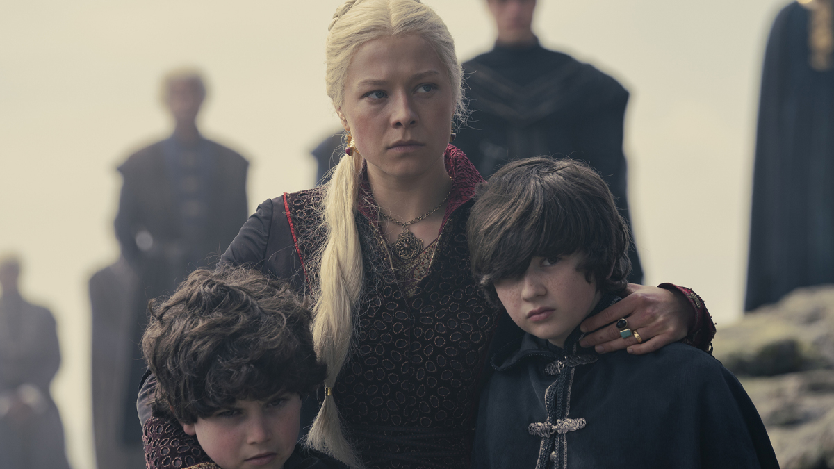 Rhaenyra Targaryen with her kids