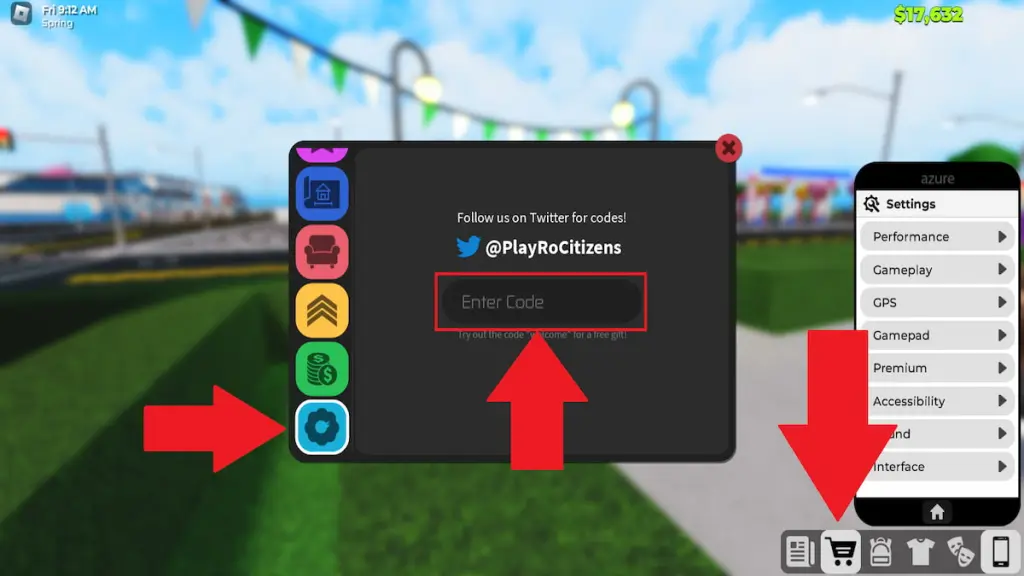 RoCitizens How to redeem codes