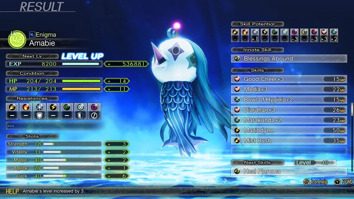 Image of Enigma Amabie's profile in Shin Megami Tensei V