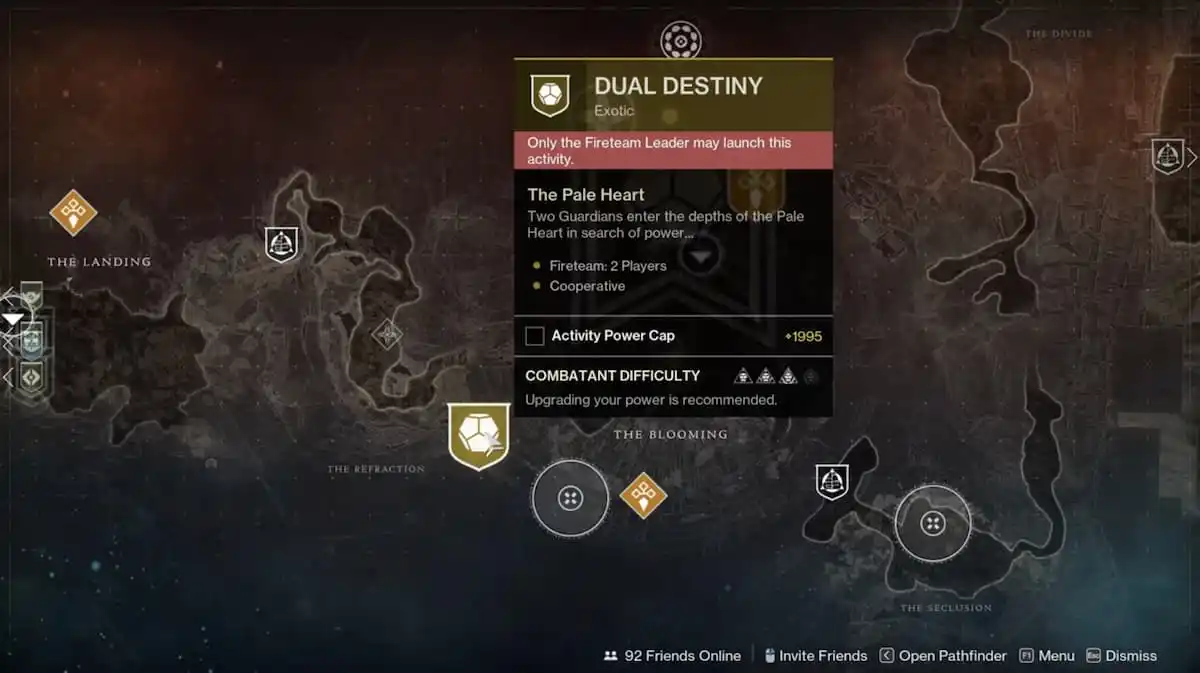 a screenshot of the dual destiny quest in destiny 2