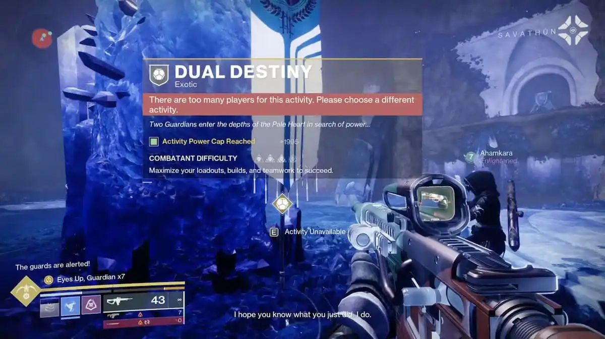 a screenshot of the dual destiny quest in destiny 2