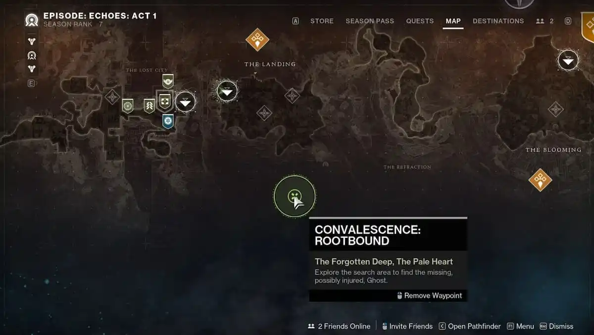 convalescence rootbound location in destiny 2 the final shape