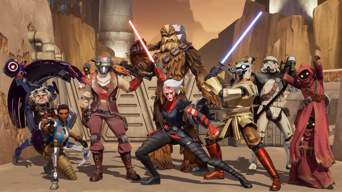 The main cast for Star Wars Hunters