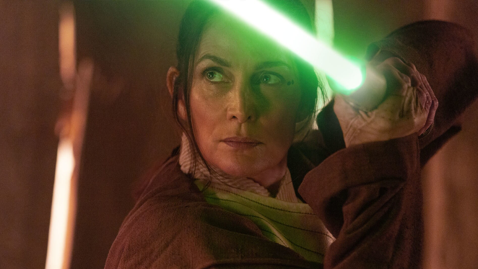 Carrie-Anne Moss as Master Indara in The Acolyte