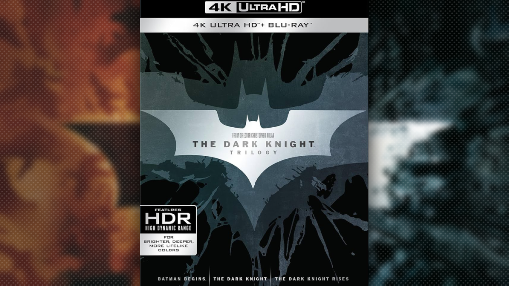 The Dark Knight trilogy UHD cover art