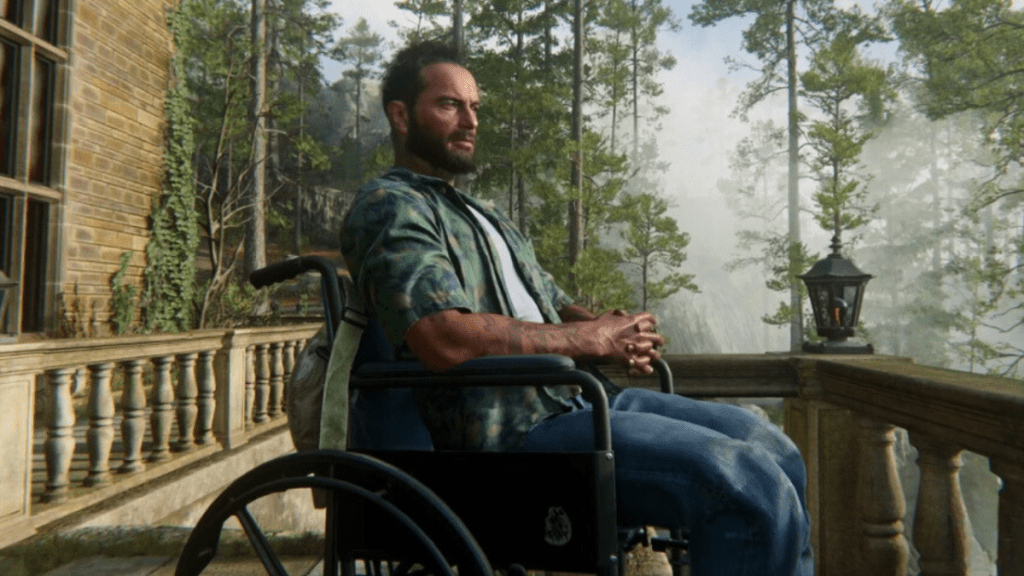 Black Ops 6 Woods Sitting in his Wheelchair at the Manor
