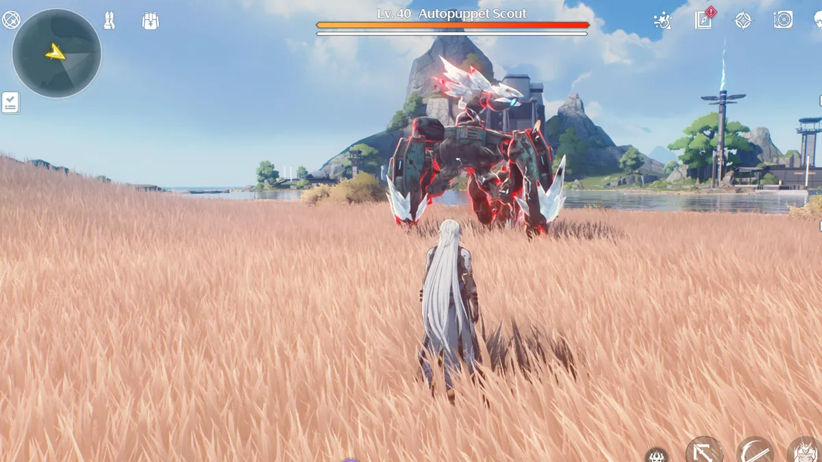 Image of the player character fighting Autopuppet Scout in Wuthering Waves