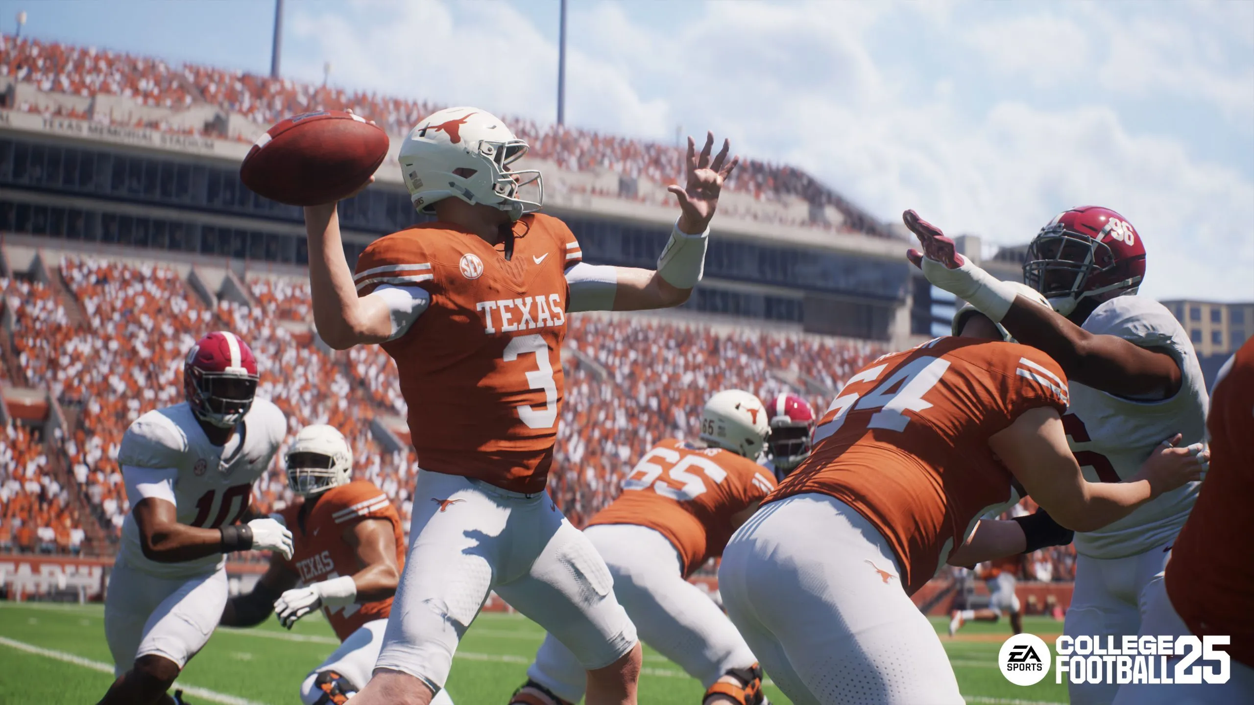 Alabama playing Texas in College Football 25.