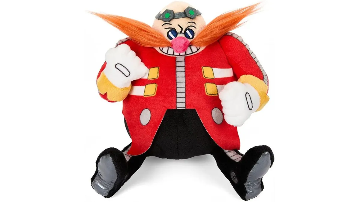A plush of Doctor Eggman from Sonic the Hedgehog