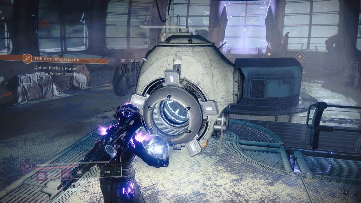 Image of where to dunk the arc charge the servitor drops in Destiny 2