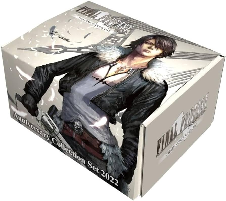 Squall on a box of Final Fantasy cards