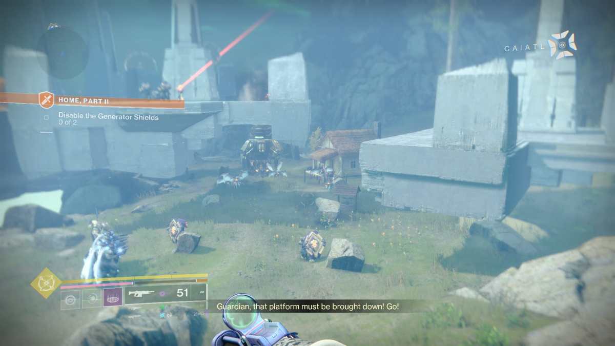 Image of the Home II final fight in Destiny 2