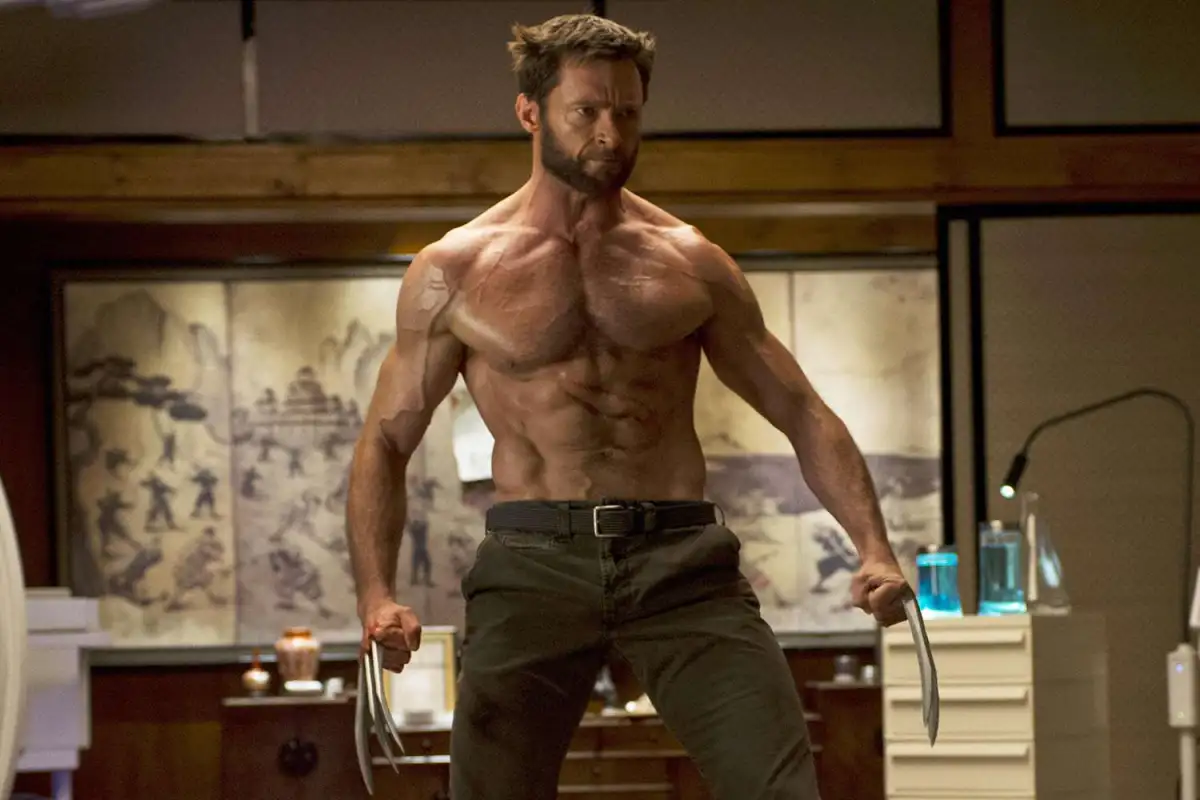 Logan looking buff in The Wolverine.