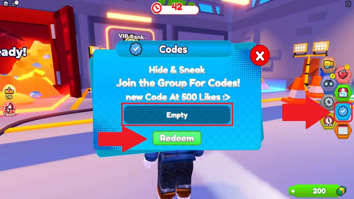 Hide and Sneak How to redeem codes
