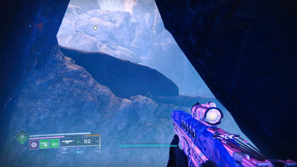 Image of the ledge you'll need to jump up on in Destiny 2