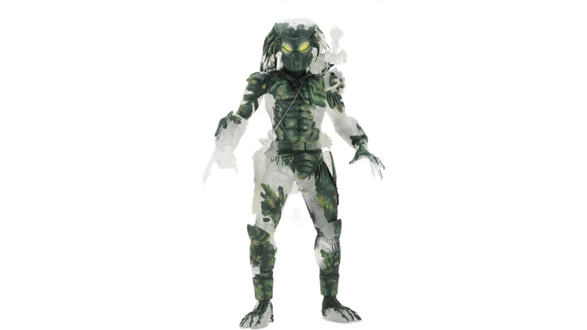 A Predator Jungle figure, part transparent. 