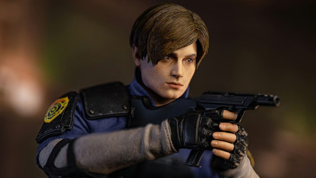 A Leon Kennedy figure, in classic Resident Evil 2 costume. 