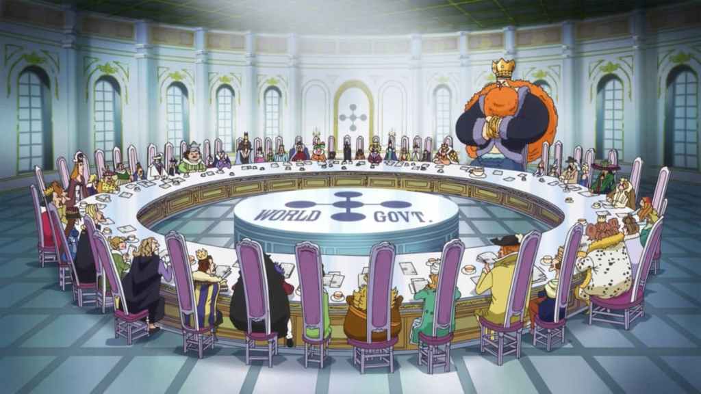 A screenshot from a One Piece Reverie Episode in an article about One Piece Canon Episodes