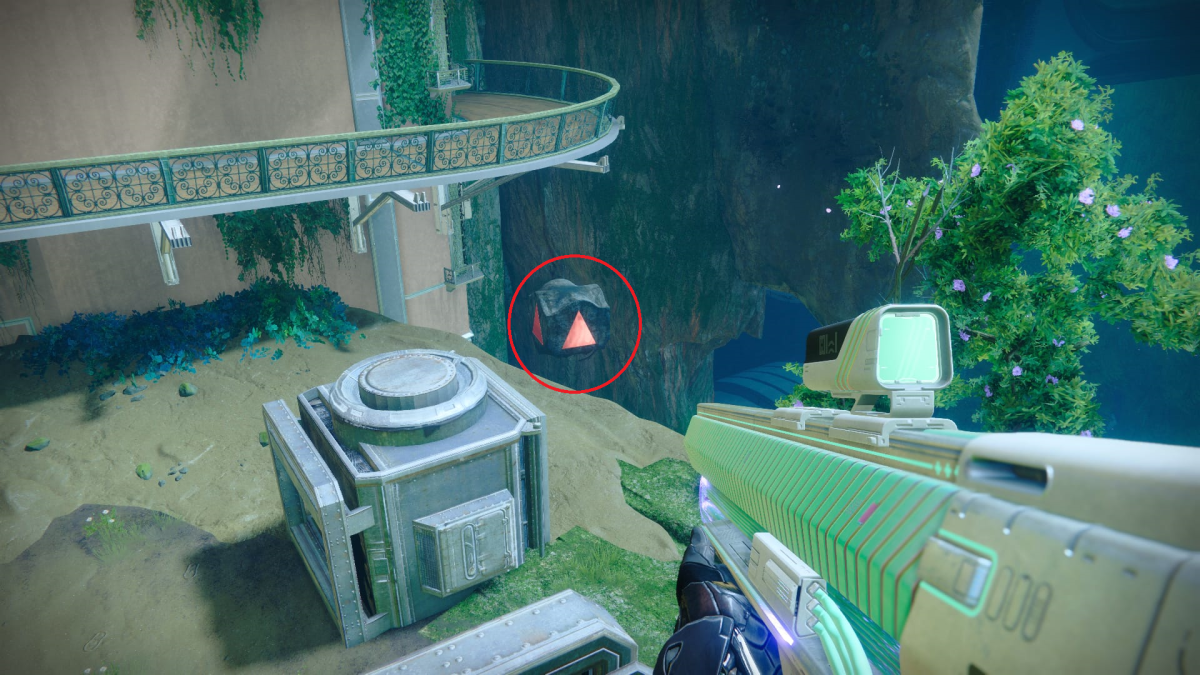 Image of the red cube in the fogotten deep in Destiny 2