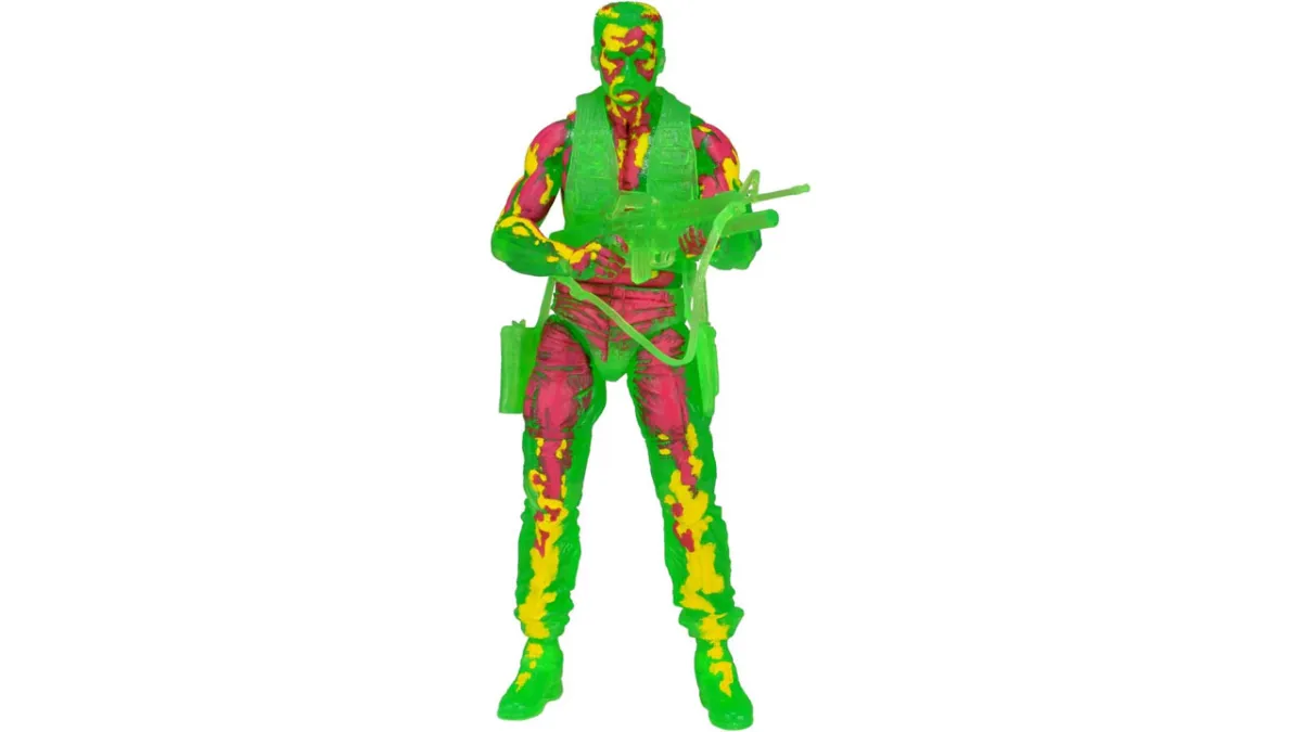A thermal imaging figure of Dutch from Predator. 