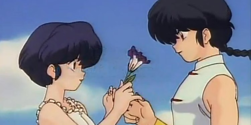 Ranma accepts a flower