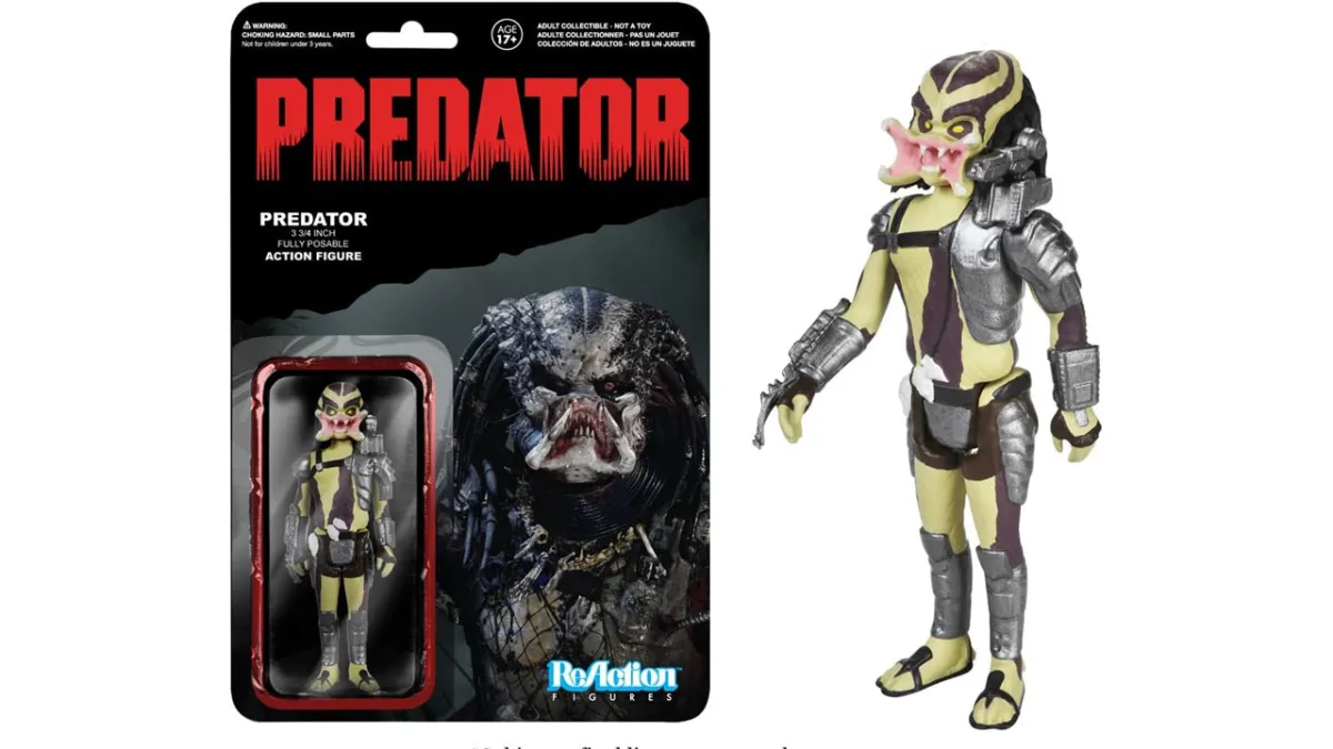 A retro-styled Predator ReAction figure. 