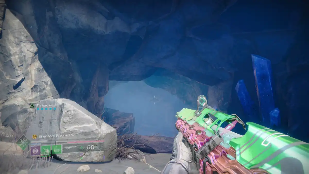 The cave to the hive barrier in Destiny 2