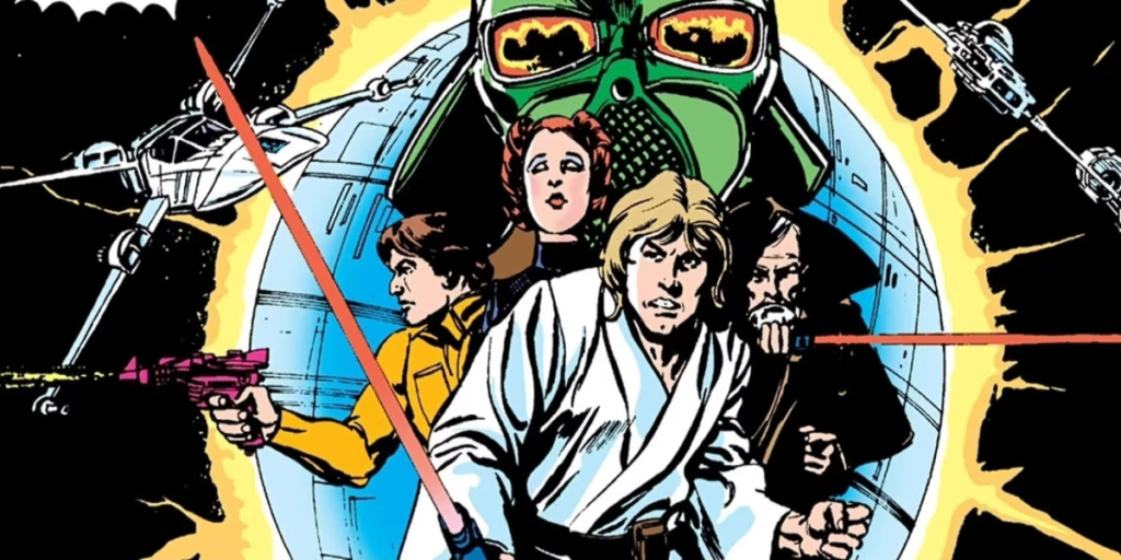 Luke leads the heroes on the very first Star Wars comic