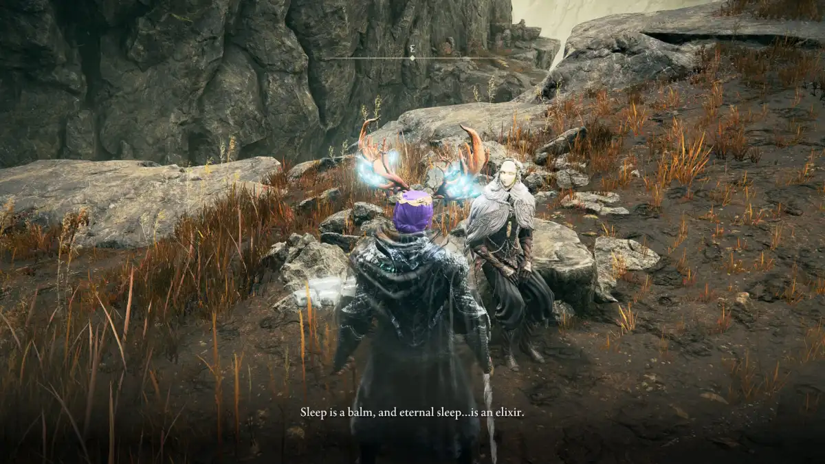 Image of Thiollier giving you death poison in Elden Ring