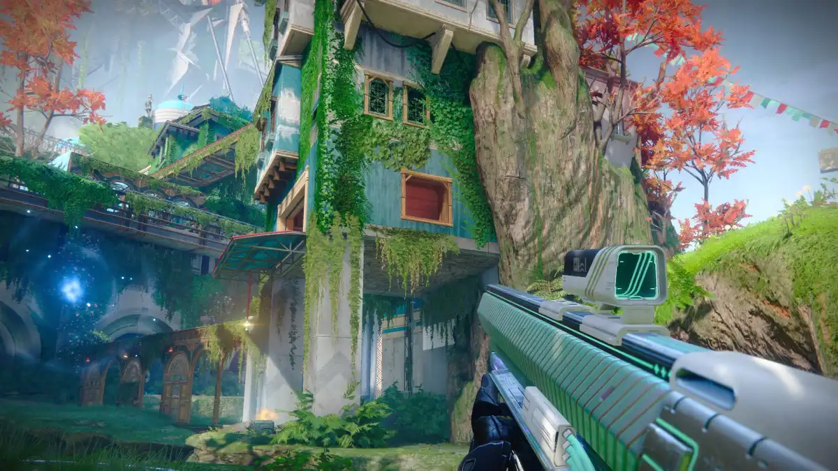 Image of the tower and window you'll need to stand in in Destiny 2