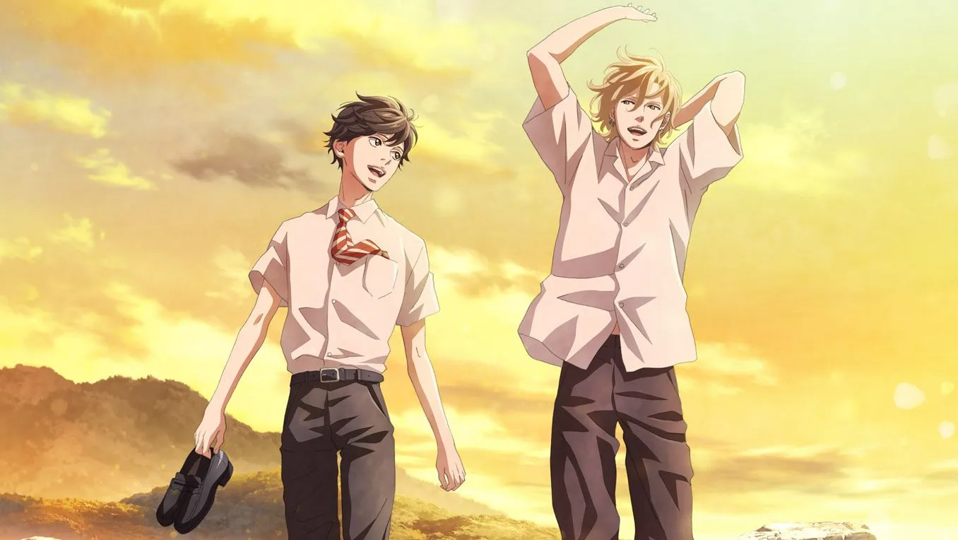 Mao and Hisashi walk in the sunlight together