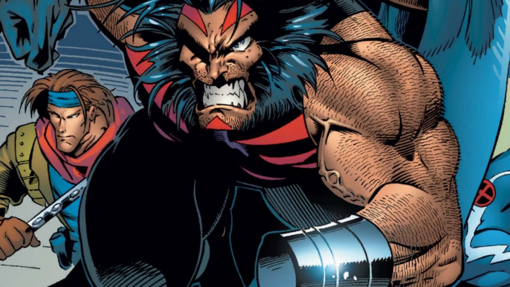 Cropped comic book artwork of Wolverine in the X-Men: Age of Apocalypse crossover