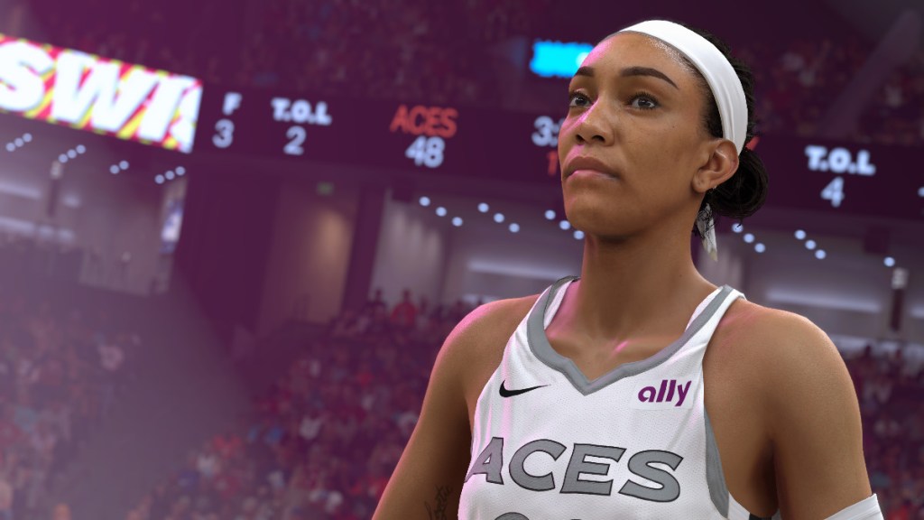 A first look at A'ja Wilson in NBA 2K25 in an article showcasing the cover art for the upcoming game.