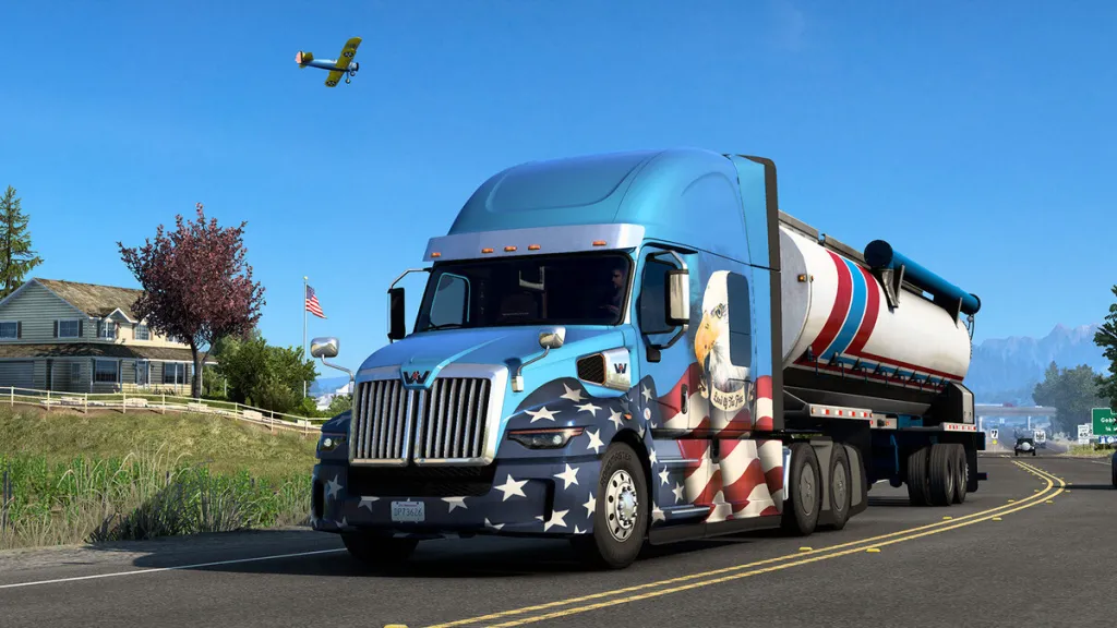 A photo of American Truck Simulator in an article detailing the best VR racing games